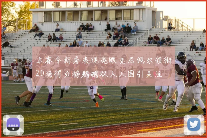 本赛季新秀表现亮眼克尼佩尔领衔20场得分榜鹈鹕双人入围引关注